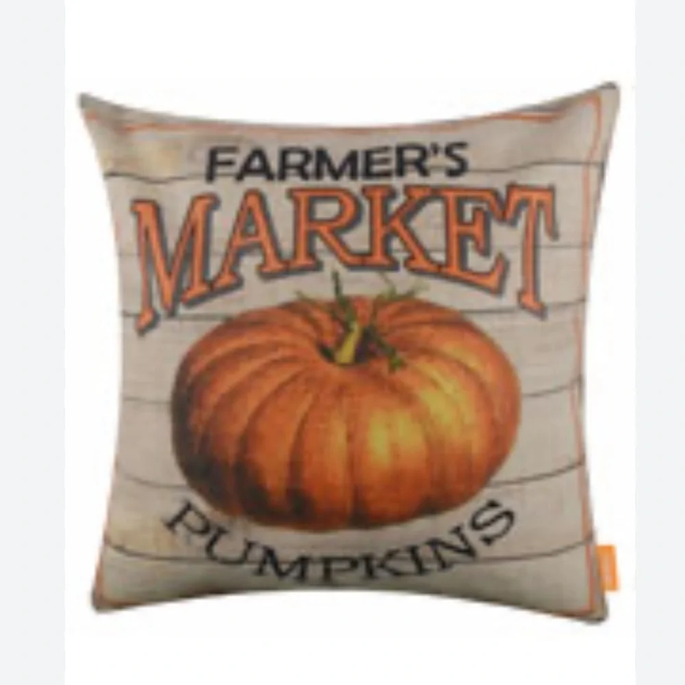 Linkwell Farmers Market Pumpkins Pillow Cover